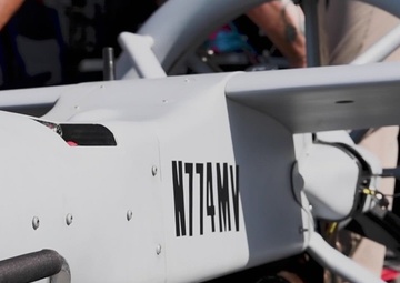 USS Michael Monsoor conducts flight operations with V-BAT 118