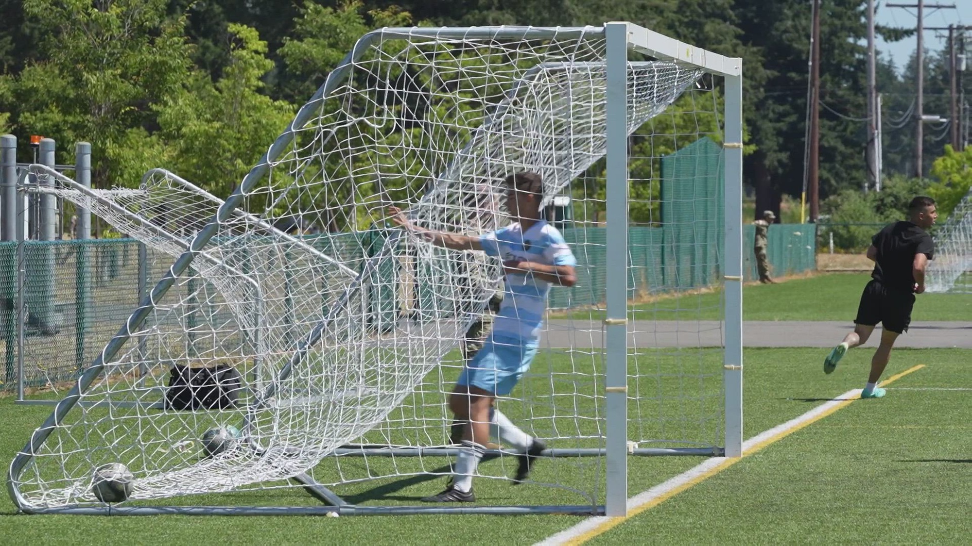 Soldiers assigned to 7th Infantry Division participate in soccer and softball games as part of Week of the Bayonet July 20, 2022. The Week of the Bayonet is a week-long event that commemorates the 7th Infantry Division lineage, teamwork, cohesion, and fosters Esprit de Corps throughout the Bayonet Division.