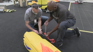 Inflation, Inspection, Repacking C-130 aircraft 20-Man Raft