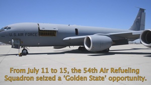 54th ARS seizes 'Golden State' opportunity to refuel F-16s