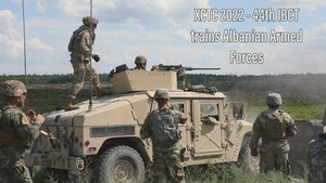 NJNG Soldiers train Albanian Armed Forces at XCTC live range