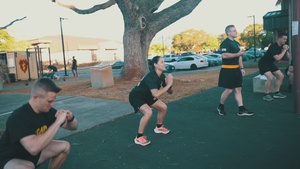 PT session for CTLT Cadets With Major General Ryan