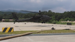 AH-64E Apache Helicopter Aerial Gunnery