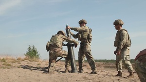 U.S. and Finnish armies combined mortar B-roll