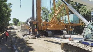 Sacramento Levee Upgrades DMM Cutoff Wall (B-roll)