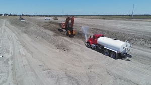 Sacramento Levee Upgrades Soil Stockpile Borrow Site (B-roll)