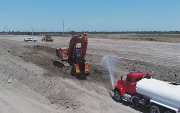 Sacramento Levee Upgrades Soil Stockpile Borrow Site (B-roll)