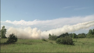 New Hampshire Army National Guard HIMARS crews fire at Fort Drum