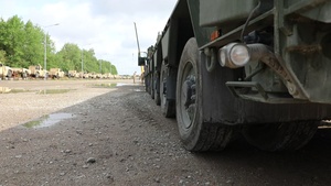 3rd Armored Brigade Combat Team, 1st Cavalry Division offloads vehicles in Poland