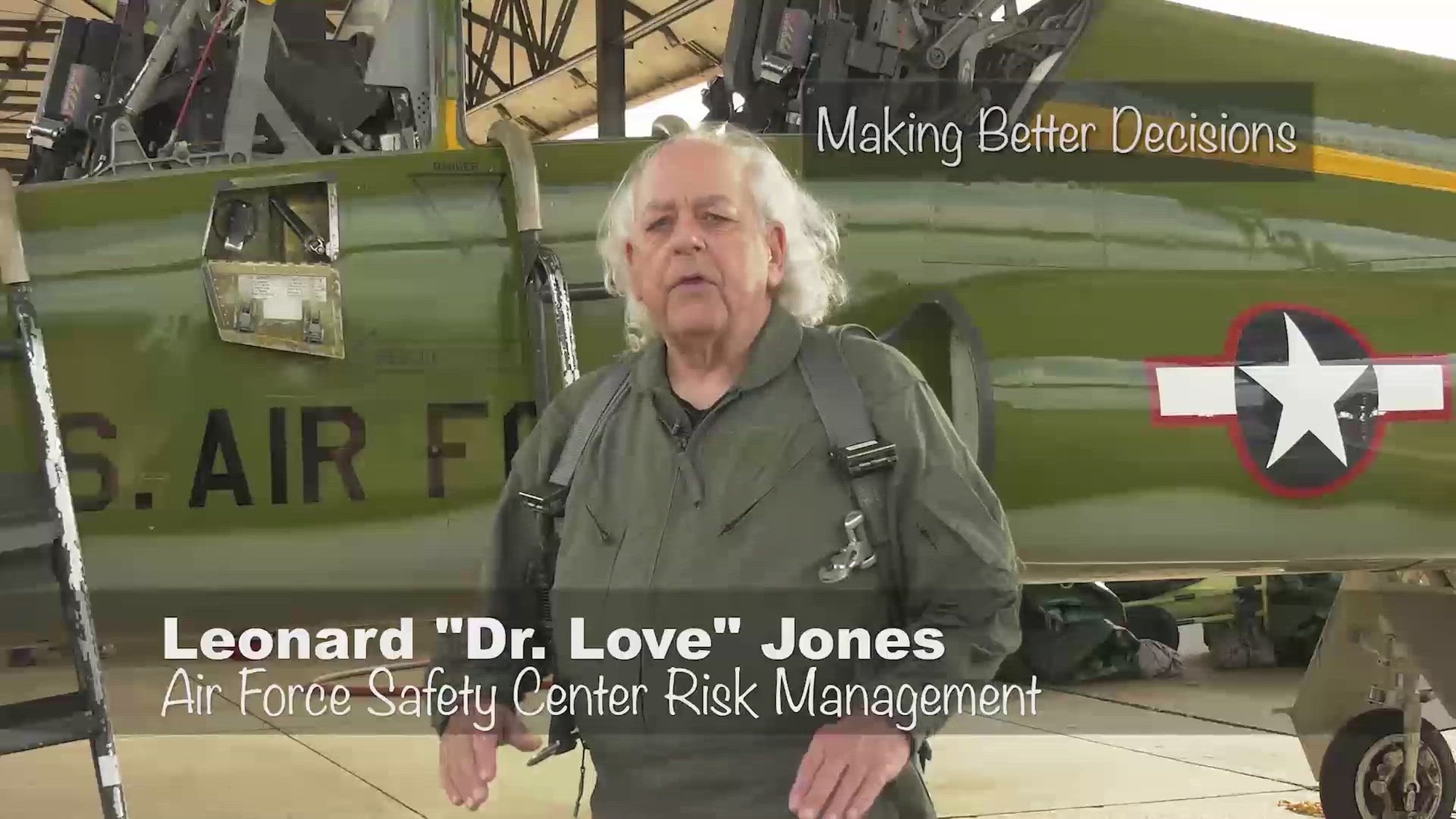 In this commercial "Dr. Love" shares his view on choices as he looks to take an orientation flight in a T-38 Talon. He reminds viewers that they should continually re-evaluate their decisions as new information becomes available. Don't be afraid to change your mind or pressured by peers if you don't feel safe. (U.S. Air Force video by Keith Wright)