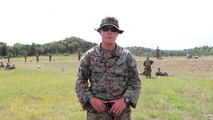 Interview with U.S. Marine Cpl. Ben Gilley of 2/24 Marines on training at Fort McCoy