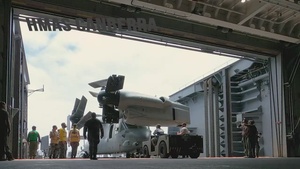 MV-22 operating on HMAS Canberra