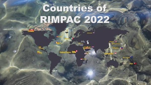 Graphic of partner nations involved in the Rim of Pacific (RIMPAC) 2022