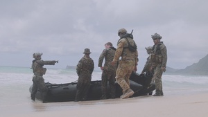 RIMPAC 2022: U.S. Marines and Australian Army Soldiers, Helo-cast training