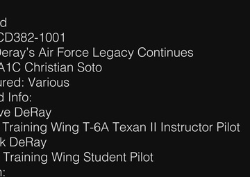 The DeRay's Air Force Legacy Continues
