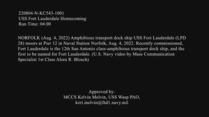 USS Fort Lauderdale Homecoming