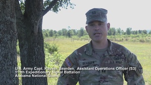 CPT Bearden, S3 for 115th ESB speaks of the importance of exercise Northern Strike