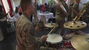 B Roll: Super Garuda Shield 22: 25th Infantry Division Tropic Lightning Brass Band Community Outreach Performance