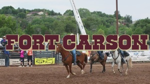 Fort Carson Mounted Color Guard visit the Garfield County Fair 2022