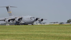 F-22 and C-17 Arrival to 32nd Tactical Air Base in Łask, Poland