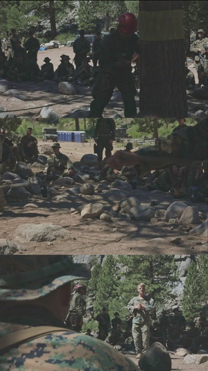 U.S. Marines with 1st Battalion, 24th Marine Regiment conduct the final exercise during Mountain Training Exercise 4-22