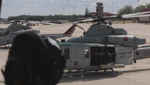 Marines with Marine Light Attack Helicopter Squadron (HMLA) 167 support exercise Northern Strike 22-2