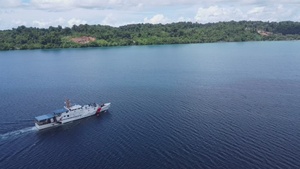 The USCGC Oliver Henry (WPC 1140) crew arrives to Papua New Guinea