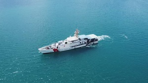The USCGC Oliver Henry (WPC 1140) crew arrives to Papua New Guinea