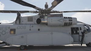 Marines with Marine Heavy Helicopter Squadron (HMH) 461 practice external lifts