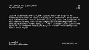 USS George H.W. Bush (CVN 77) departs Naval Station Norfolk