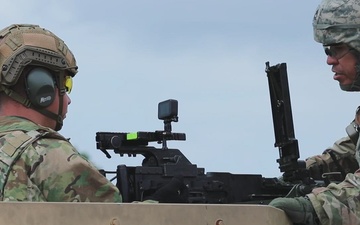 Soldiers Train on Mounted Machine Guns