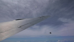 F-15C Eagles refueling and flying b-roll