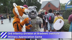 Marne Division attends Bradwell Institure Military Appreciation Game
