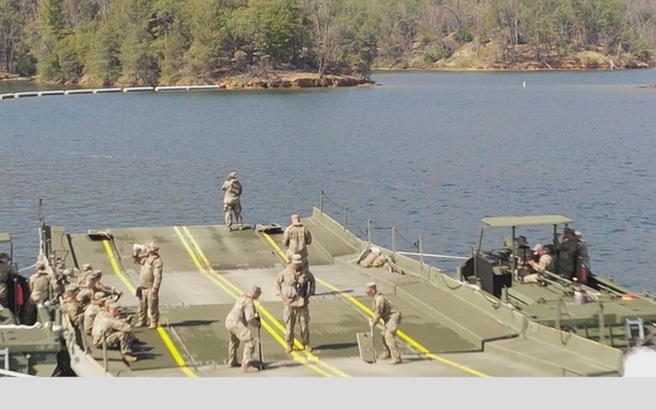 132nd Multi-Role Bridge Company builds bridges at Whiskeytown Lake