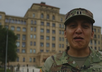 Capt. Nathan Salazar gives a shout-out to Michigan State University