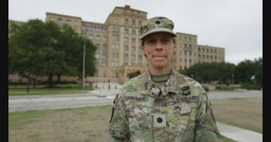 Lt. Col. Jean Archer gives shout-out to University of Florida Gators football team