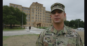 Sgt. 1st Class Grover Muirheid gives shout-out to University of Nebraska-Lincoln Cornhuskers football