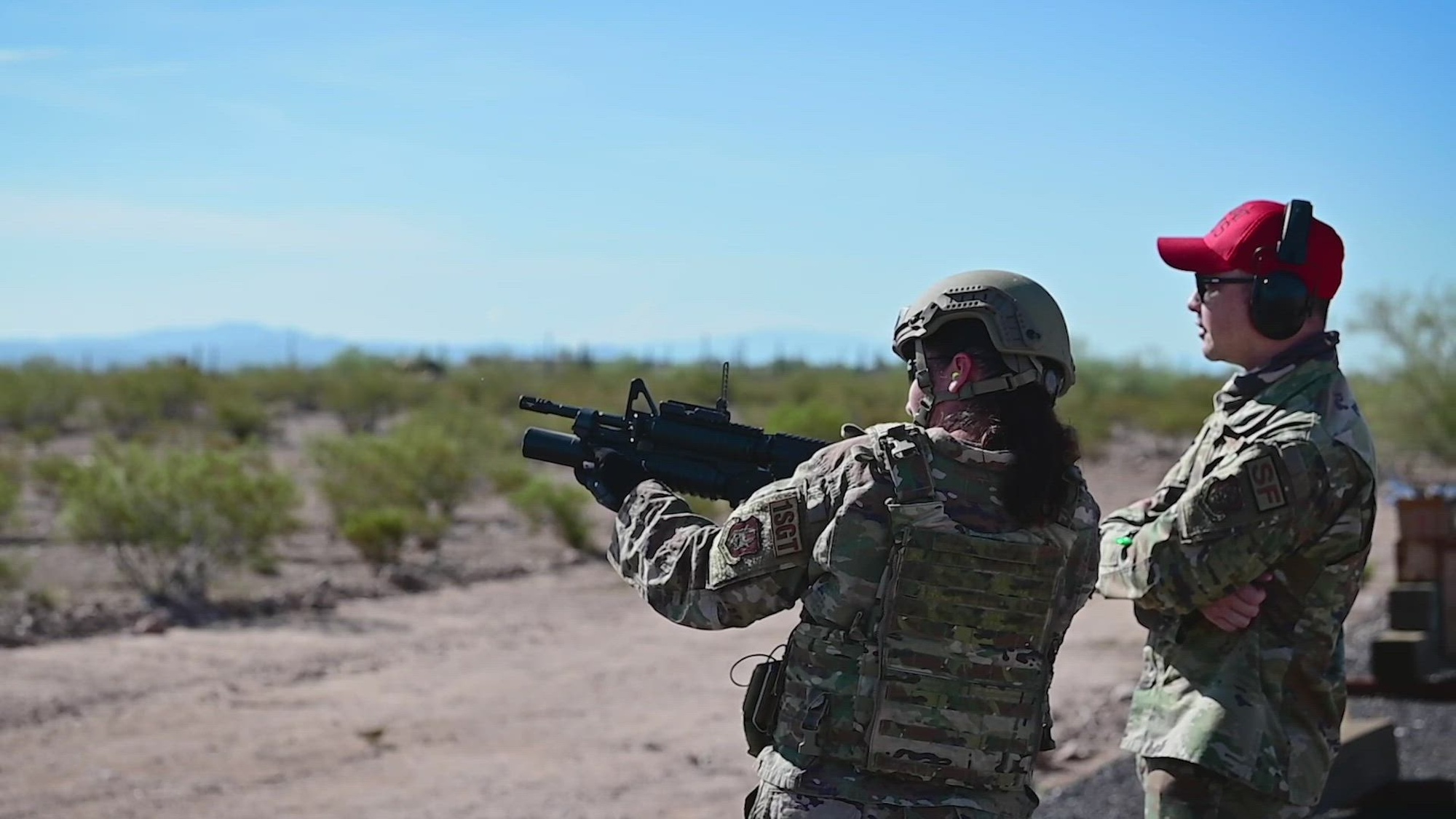 Unclassified and cleared for Public Release<br />220805-F-XK427-999<br />Title: B-Roll - USAF Reserve 944th Fighter Wing Security Forces conduct weapons training<br />Producer: Staff Sgt. Tyler J. Bolken, 944th Fighter Wing Public Affairs, tyler.bolken@us.af.mil<br />Date Captured: 20220805<br />Location: Arizona National Guard Weapons Training Range, Florence, AZ, United States <br /><br />Personnel Interviewed:<br />USAF Master Sgt. Jeff Seastrand<br />Combat Arms Noncommissioned officer in charge<br />944th Fighter Wing Security Forces, Luke Air Force Base, Ariz.<br /><br />Description:<br />Reserve Citizen Airmen of 944th Fighter Wing Security Forces train and shoot an M240 machine gun during heavy weapons qualifications at the Arizona National Guard Weapons Training Range in Florence, Ariz.