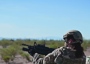 B-ROLL -- Arizona Heat Wave: 944th Fighter Wing Security Forces Conducts Heavy Weapons Training