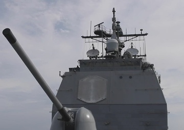 USS Chancellorsville (CG 62) transits the Taiwan Strait