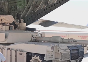 816th EAS hauls M-1 Abrams tank