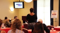Author, domestic-violence survivor Carolyn Colleen speaks during Fort McCoy's 2022 Women's Equality Day observance, Part II