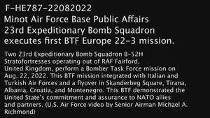 B-Roll: B-52s Integrate with Turkish and Italian Air Forces and flyover over Balkans