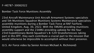 23rd Aircraft Maintenance Unit Aircraft Armament Systems Specialists and 5th Munitions Squadron Munitions Systems Maintenance Specialists Build Munitions
