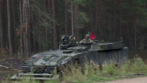 Danish soldiers deployed to Latvia under NATO conduct live-fire exercise