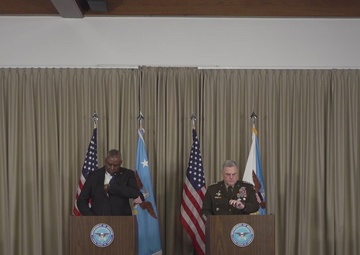 Secretary of Defense Lloyd J. Austin III and  Gen. Mark A. Milley