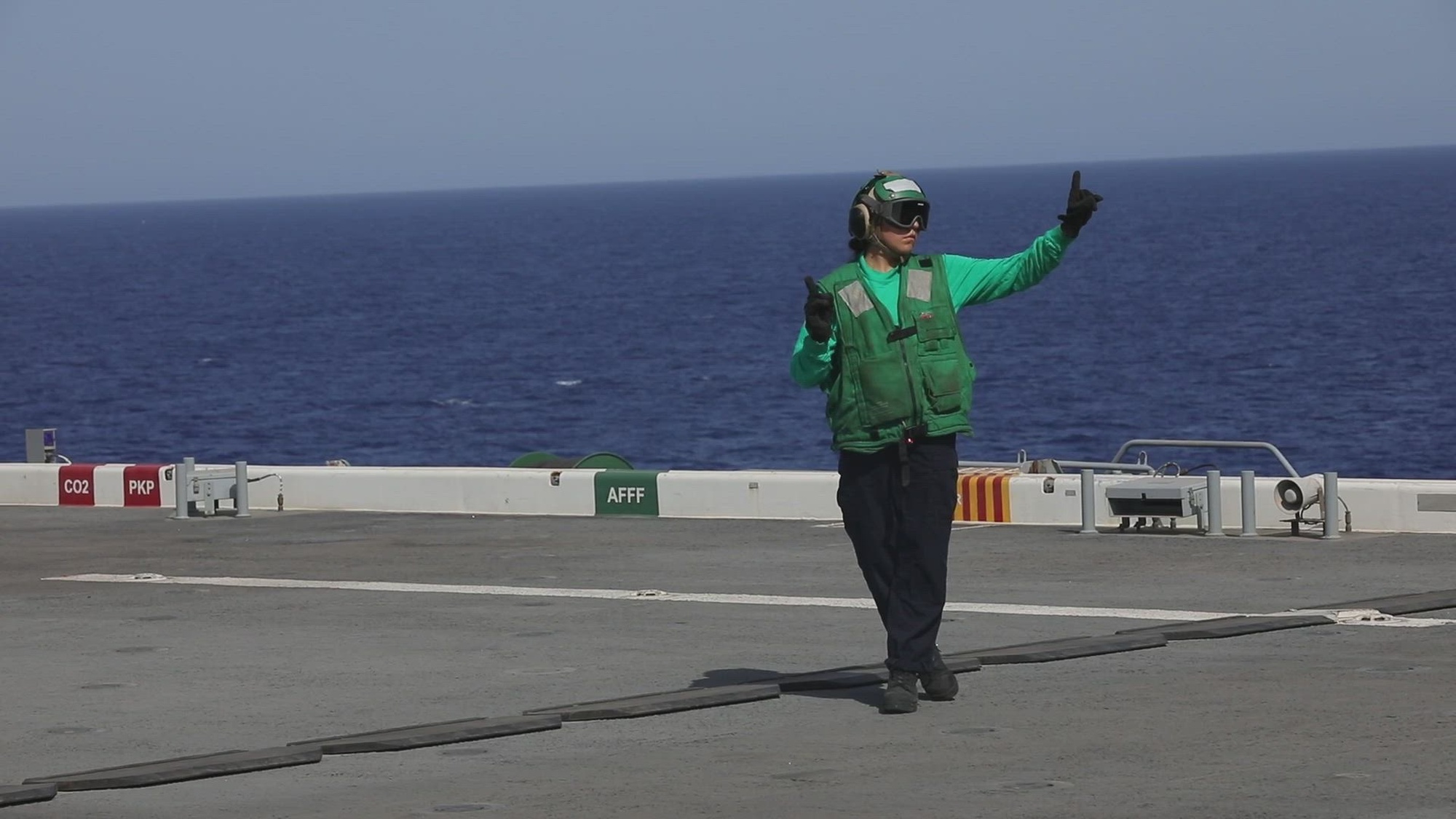 220715-A-EQ028-1001 ARABIAN GULF (July 15, 2022) Sailors assigned to Helicopter Sea Combat Squadron (HSC) 26 conduct flight operations aboard the expeditionary sea base USS Lewis B. Puller (ESB 3) in the Arabian Gulf, July 15. Lewis B. Puller is deployed to the U.S. 5th Fleet area of operations to help ensure maritime security and stability in the Middle East region. Lewis B. Puller is deployed to the U.S. 5th Fleet area of operations to help ensure maritime security and stability in the Middle East region. (U.S. Army Photo by Spc. Frederick Poirier)