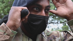 Security forces train to protect and defend using non-lethal force