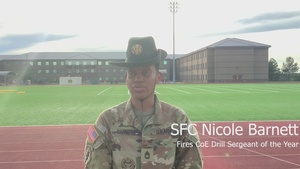 Fires Center of Excellence Drill Sergeant of the Year SSG Nicole Barnett