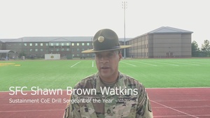 Combined Arms Support Center of Excellence Drill Sergeant of the Year SFC Shawn Brown Watkins